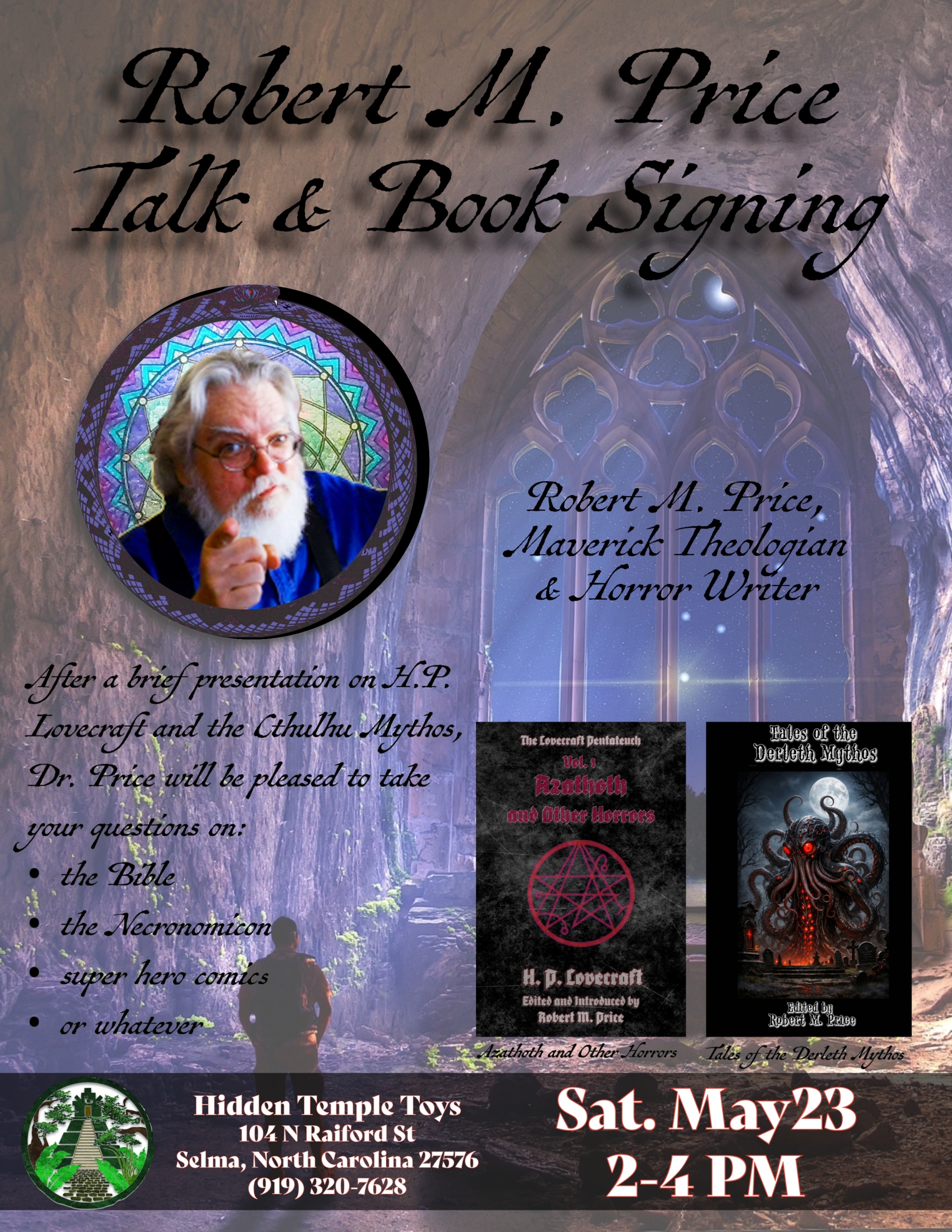 flyer for book signing event Robert m price
